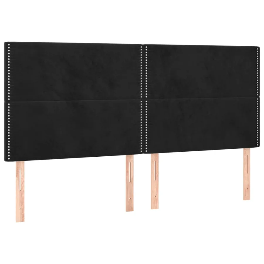 Cadre de lit sans matelas noir velours - 9