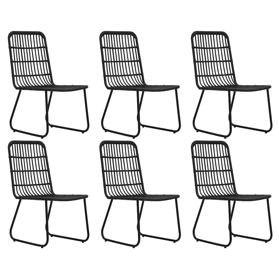Ensemble à manger d'extérieur 7 pcs résine tressée et verre - 3