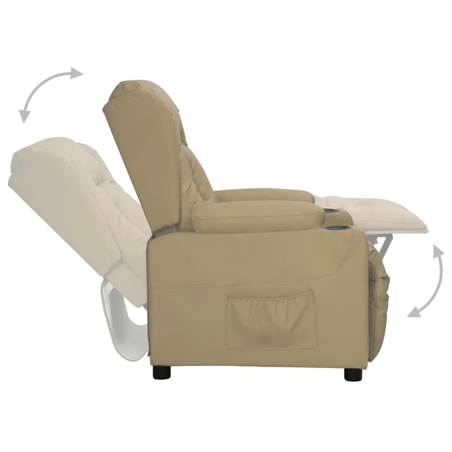 Fauteuil inclinable Cappuccino Similicuir - 4