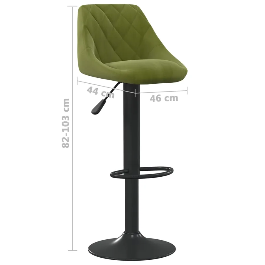 Tabouret de bar Vert clair Velours - 8