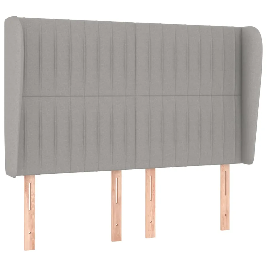 Sommier à lattes de lit avec matelas Gris clair 140x190cm Tissu - 6