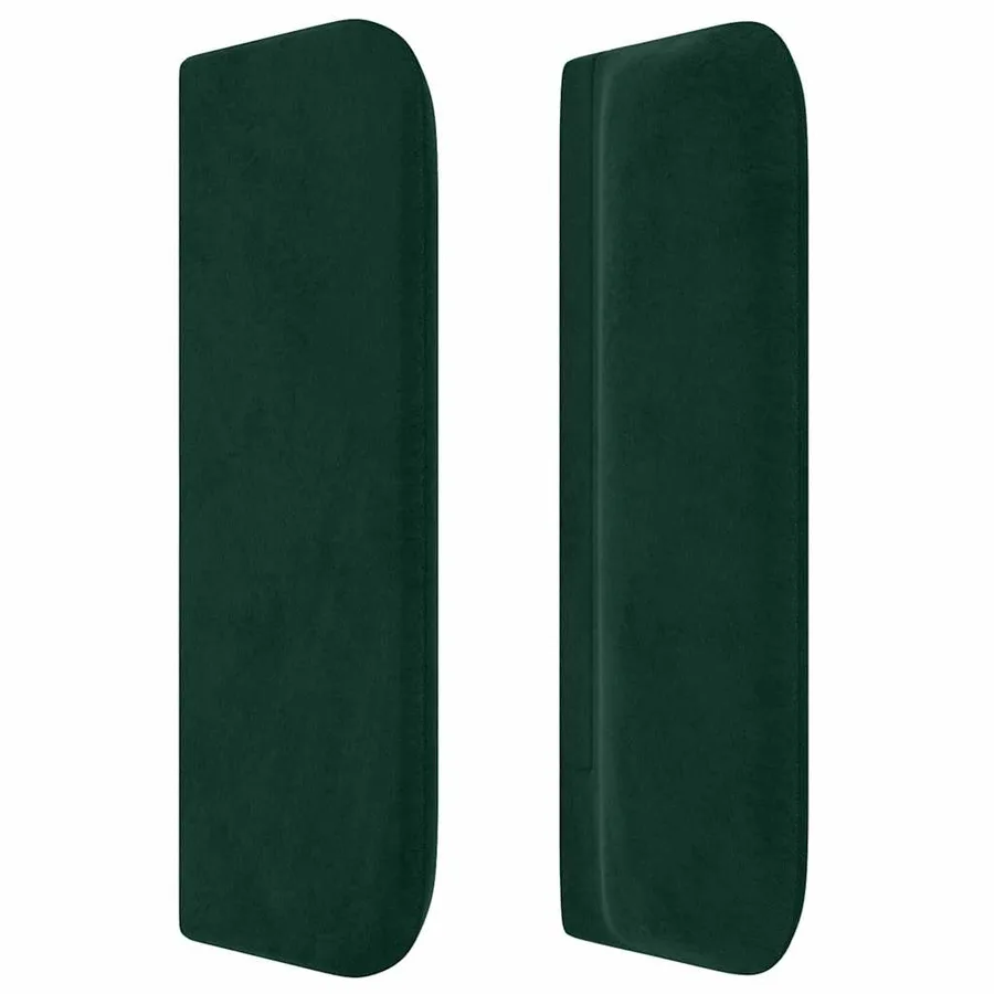 Tête de lit avec oreilles Vert foncé 183x16x78/88 cm Velours - 4