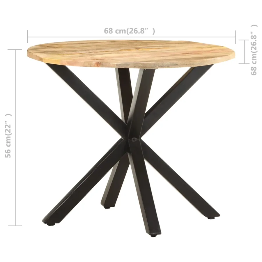 Table d'appoint 68x68x56 cm Bois de manguier massif - 6