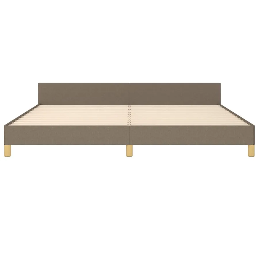 Cadre de lit sans matelas taupe 200x200 cm tissu - 6