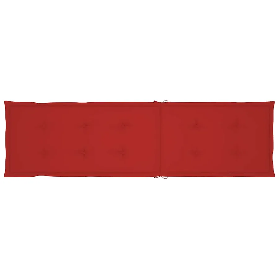 Chaise longue d'extérieur repose-pied et coussin Acacia solide - 9