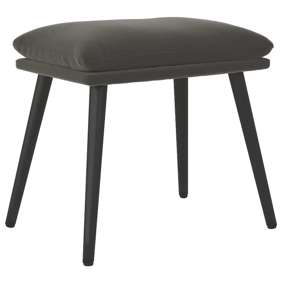 Repose-pied Gris foncé 45x29,5x35 cm Velours - 2
