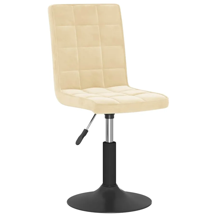 Chaises pivotantes à manger lot de 4 crème velours - 3
