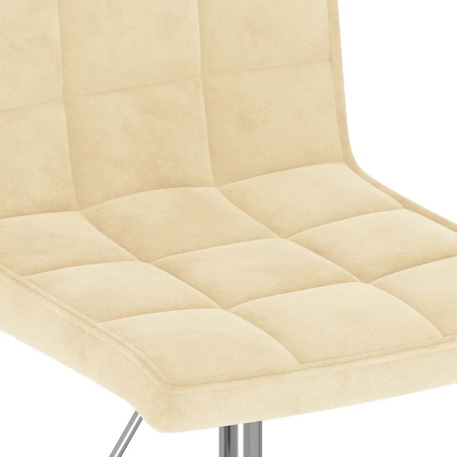 Chaises pivotantes à manger lot de 4 crème velours - 8