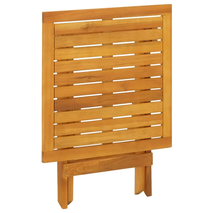 Chaises longues d'extérieur et table Acacia massif et textilène - 8