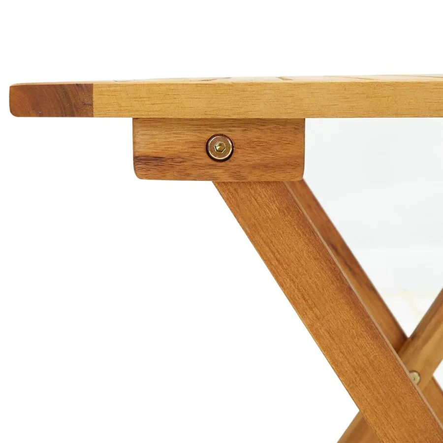 Chaises longues d'extérieur et table Acacia massif et textilène - 9
