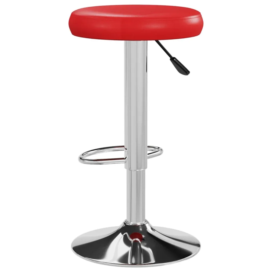 Tabourets de bar lot de 2 rouge similicuir - 5