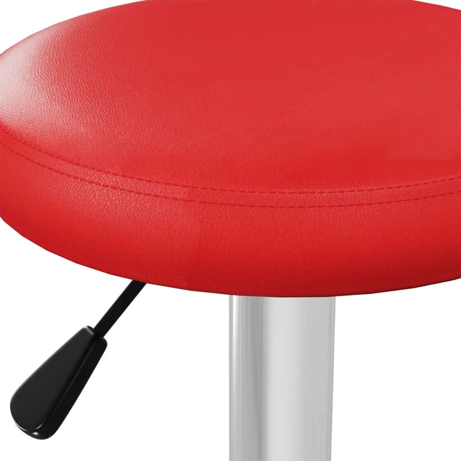 Tabourets de bar lot de 2 rouge similicuir - 6