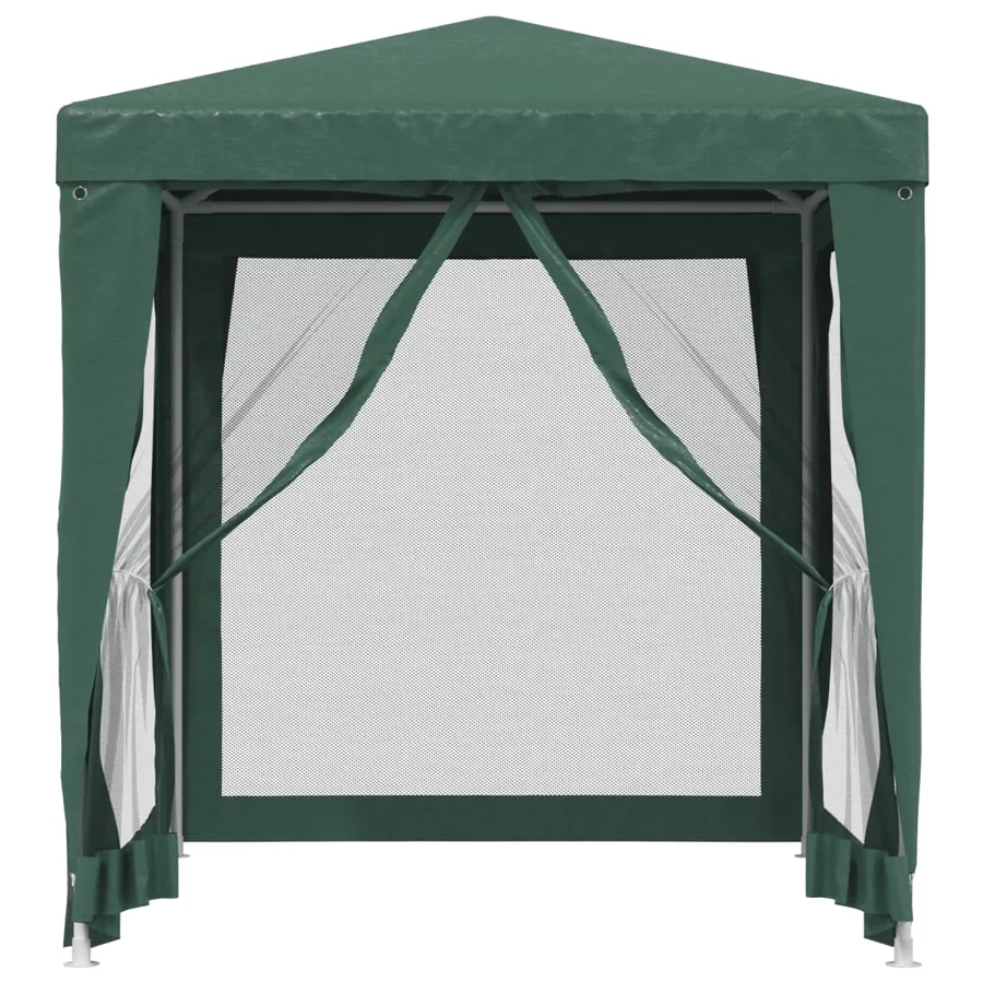 Tente de fête avec 4 parois latérales en maille Vert 2x2 m PEHD - 3