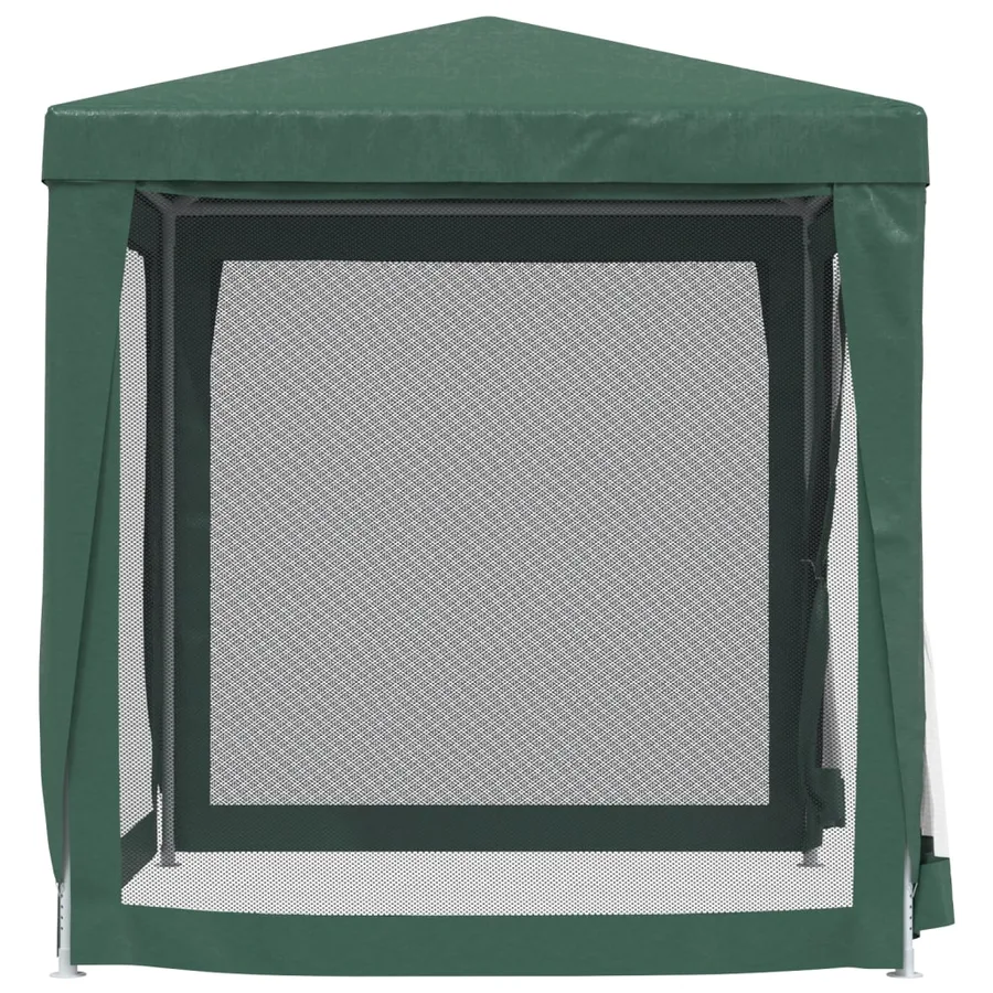 Tente de fête avec 4 parois latérales en maille Vert 2x2 m PEHD - 4