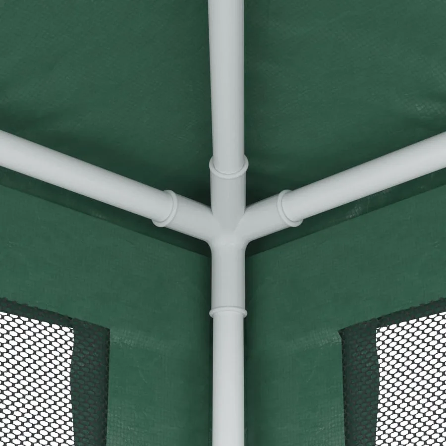 Tente de fête avec 4 parois latérales en maille Vert 2x2 m PEHD - 6
