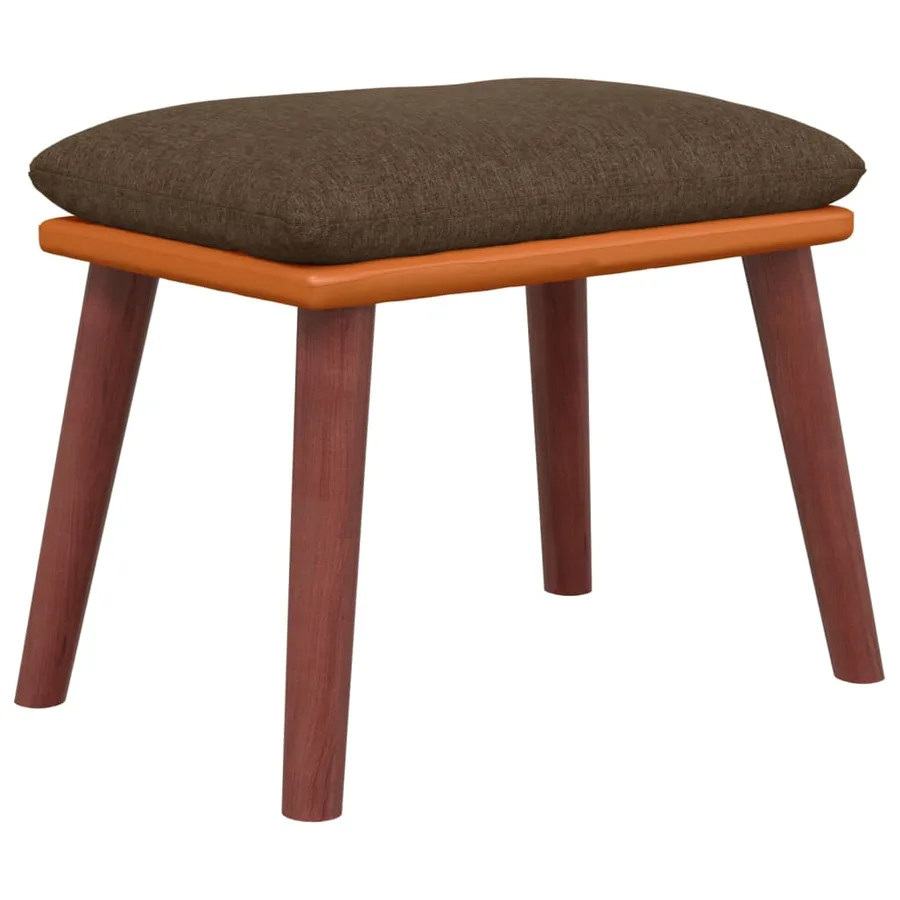 Repose-pied Marron 45x29,5x35 cm Tissu et similicuir - 2