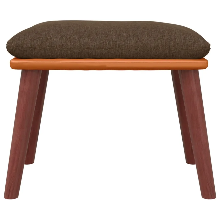 Repose-pied Marron 45x29,5x35 cm Tissu et similicuir - 3