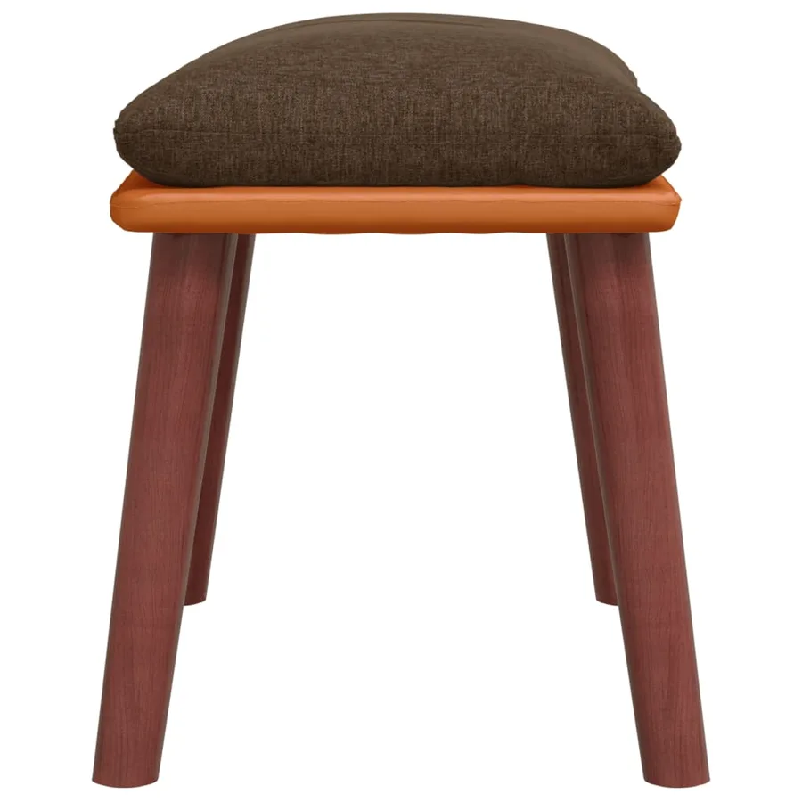 Repose-pied Marron 45x29,5x35 cm Tissu et similicuir - 4