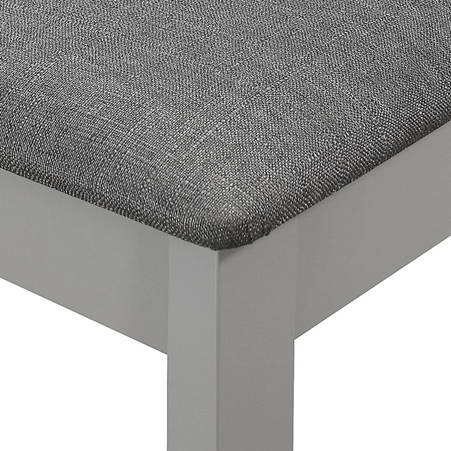 Chaises à manger avec coussins lot de 2 gris bois solide - 6