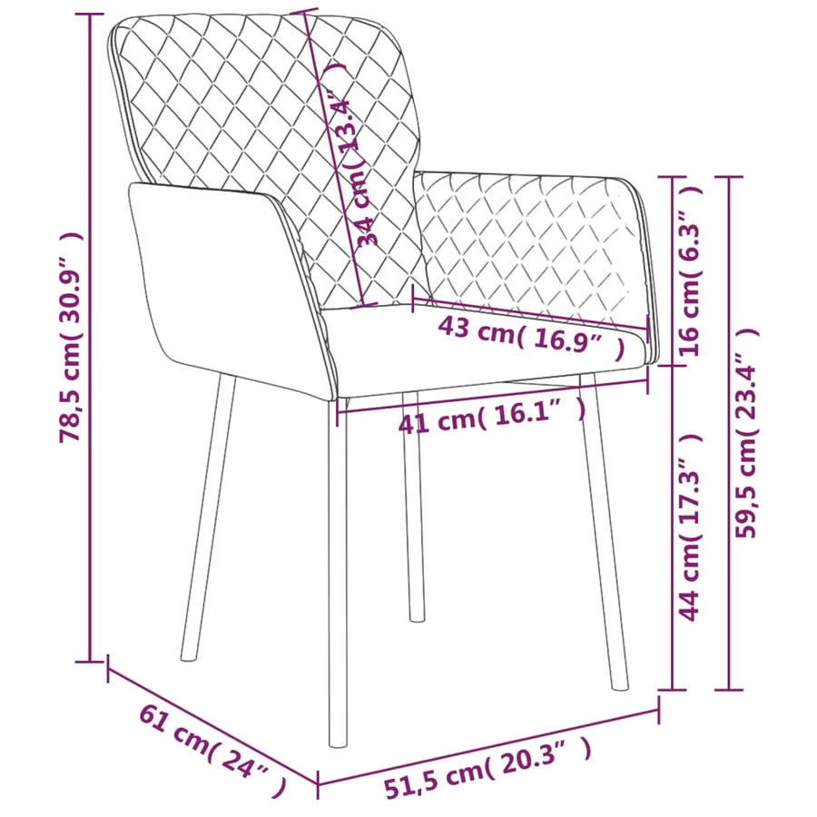 Chaises à manger lot de 2 Gris clair Velours - 9