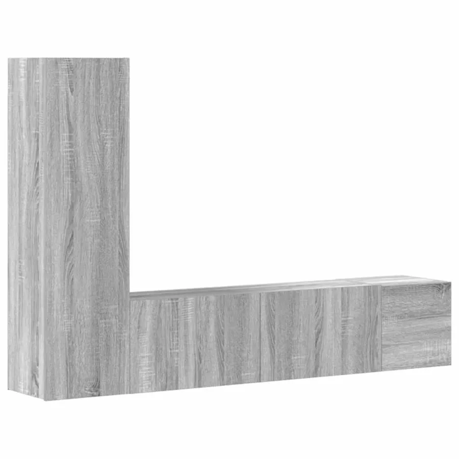 Ensemble de meubles TV 3 pcs Sonoma gris Bois d'ingénierie - 2