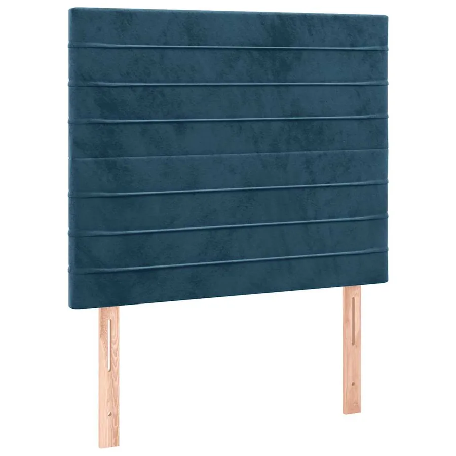 Sommier à lattes de lit et matelas Bleu foncé 80x200 cm Velours - 6