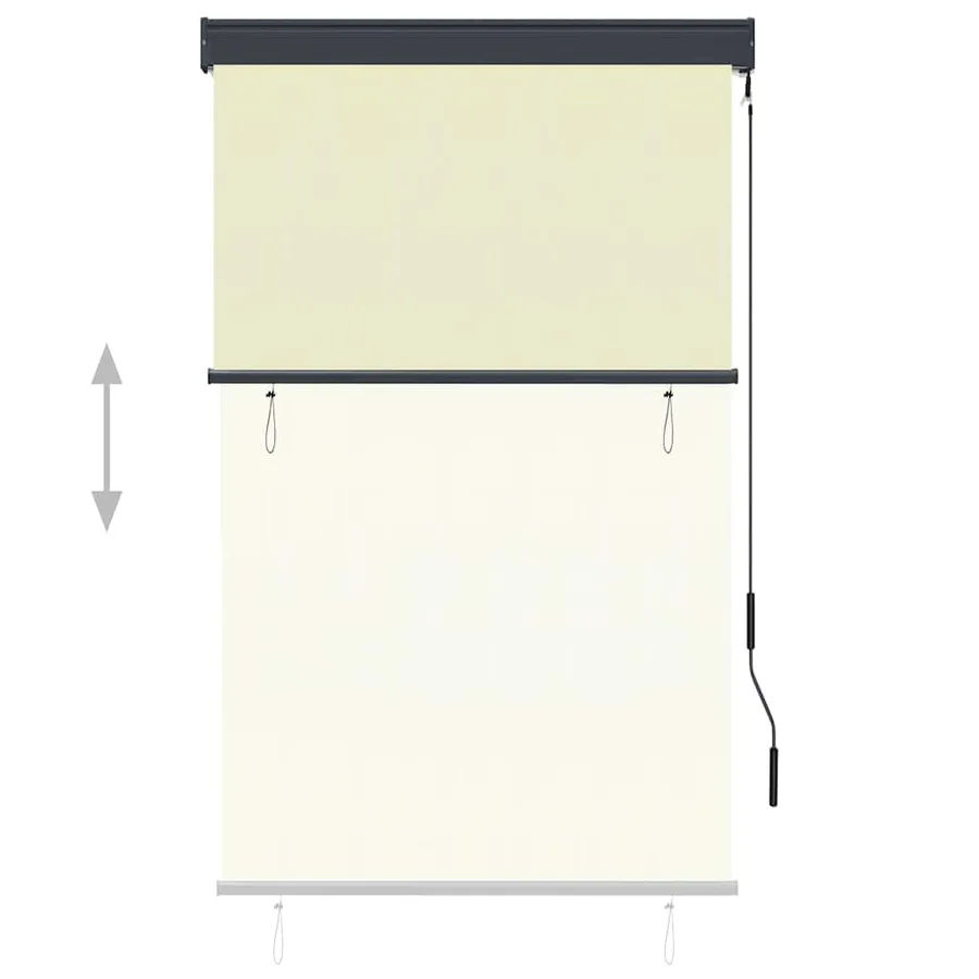 Store roulant d'extérieur 100 x 250 cm Crème - 3