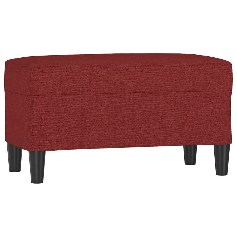Banc Rouge bordeaux 70x35x41 cm Tissu - 2