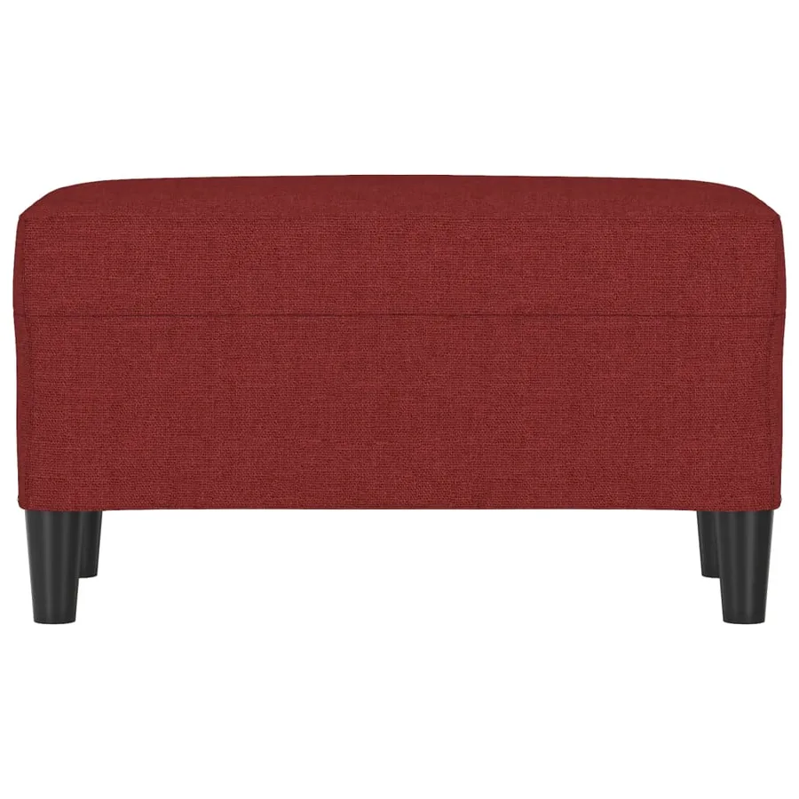 Banc Rouge bordeaux 70x35x41 cm Tissu - 3