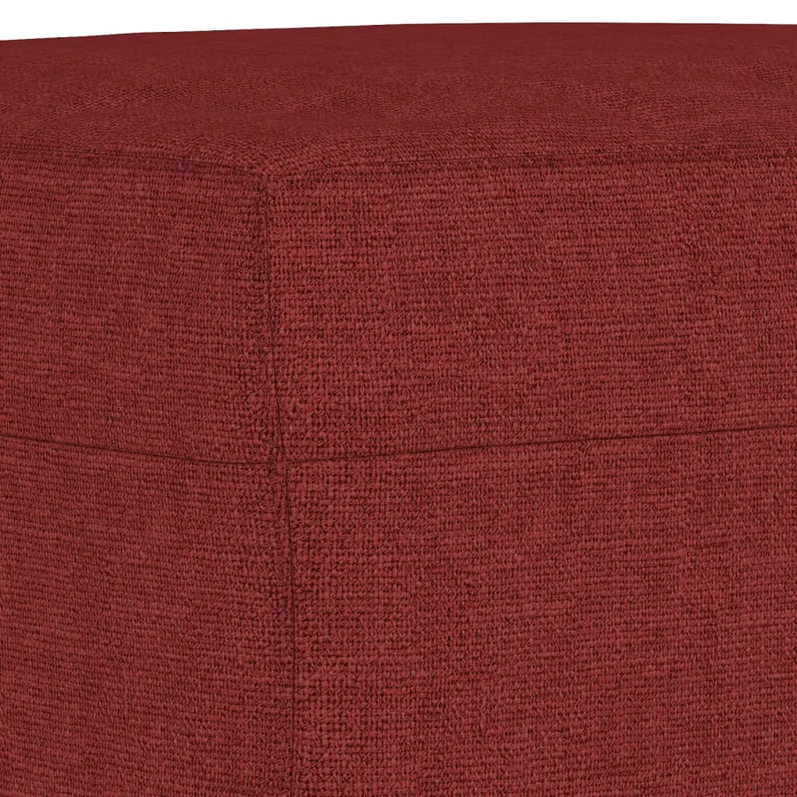 Banc Rouge bordeaux 70x35x41 cm Tissu - 5