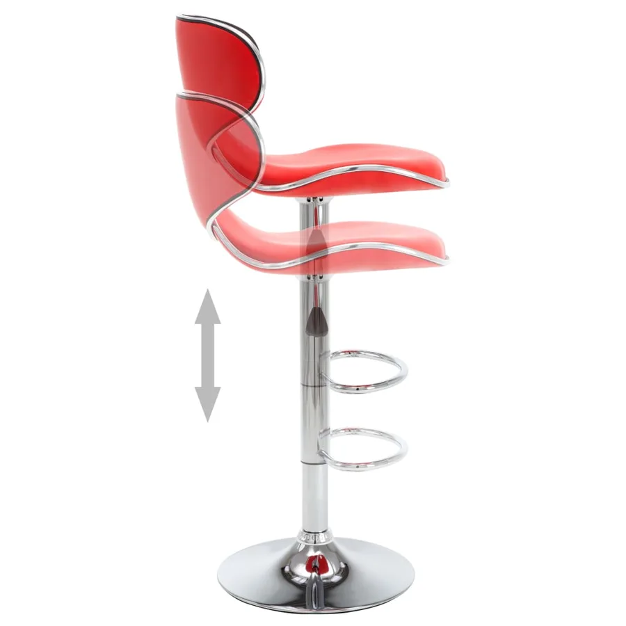 Tabourets de bar 2 pcs rouge similicuir - 5