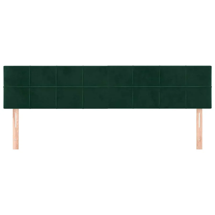 Têtes de lit Vert foncé 200x5x78/88 cm Velours - 3