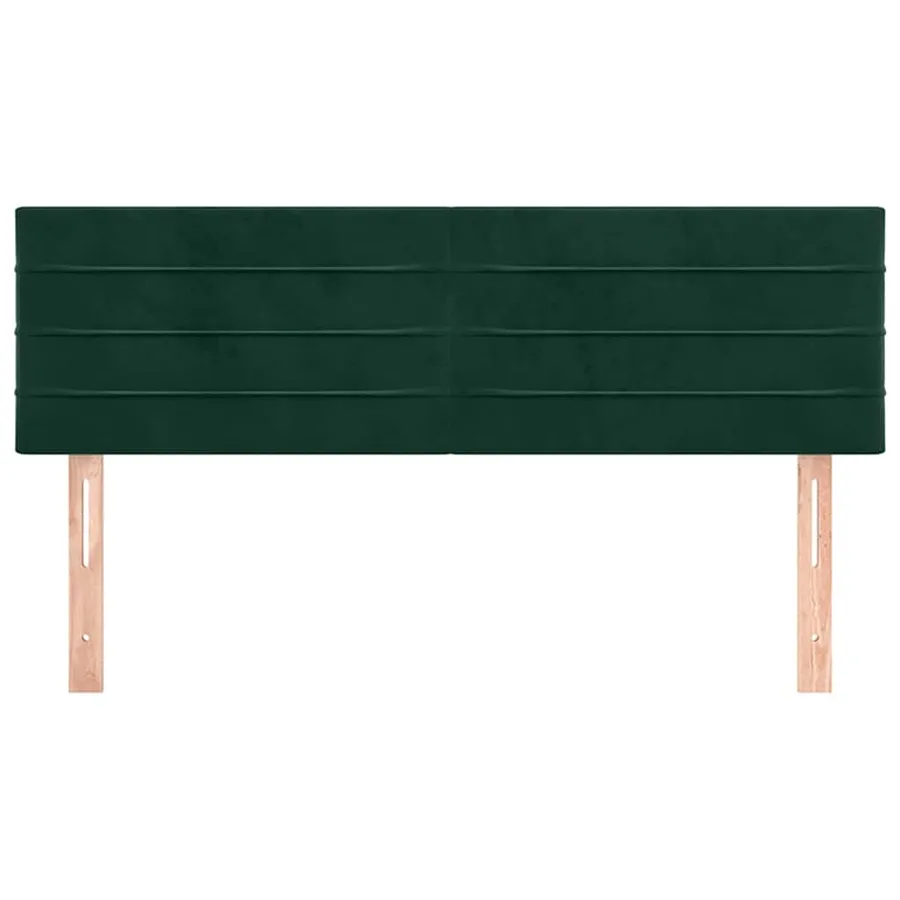 Têtes de lit Vert foncé 144x5x78/88 cm Velours - 3