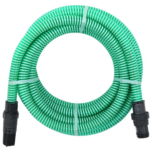 Tuyau d'aspiration avec raccords en PVC vert 1" 7 m PVC