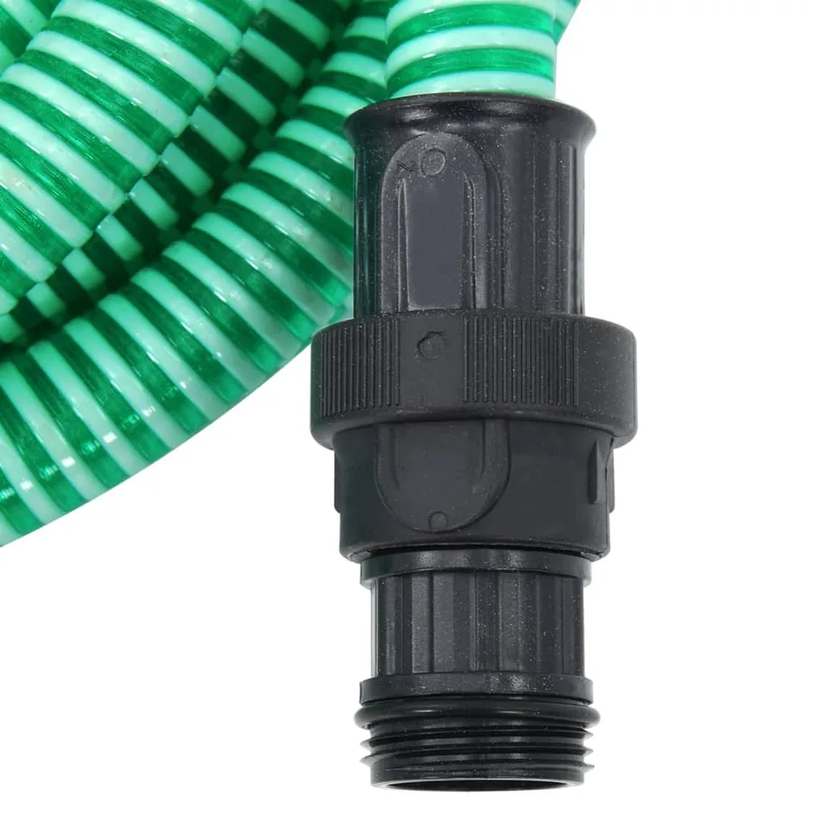 Tuyau d'aspiration avec raccords en PVC vert 1" 7 m PVC - 2