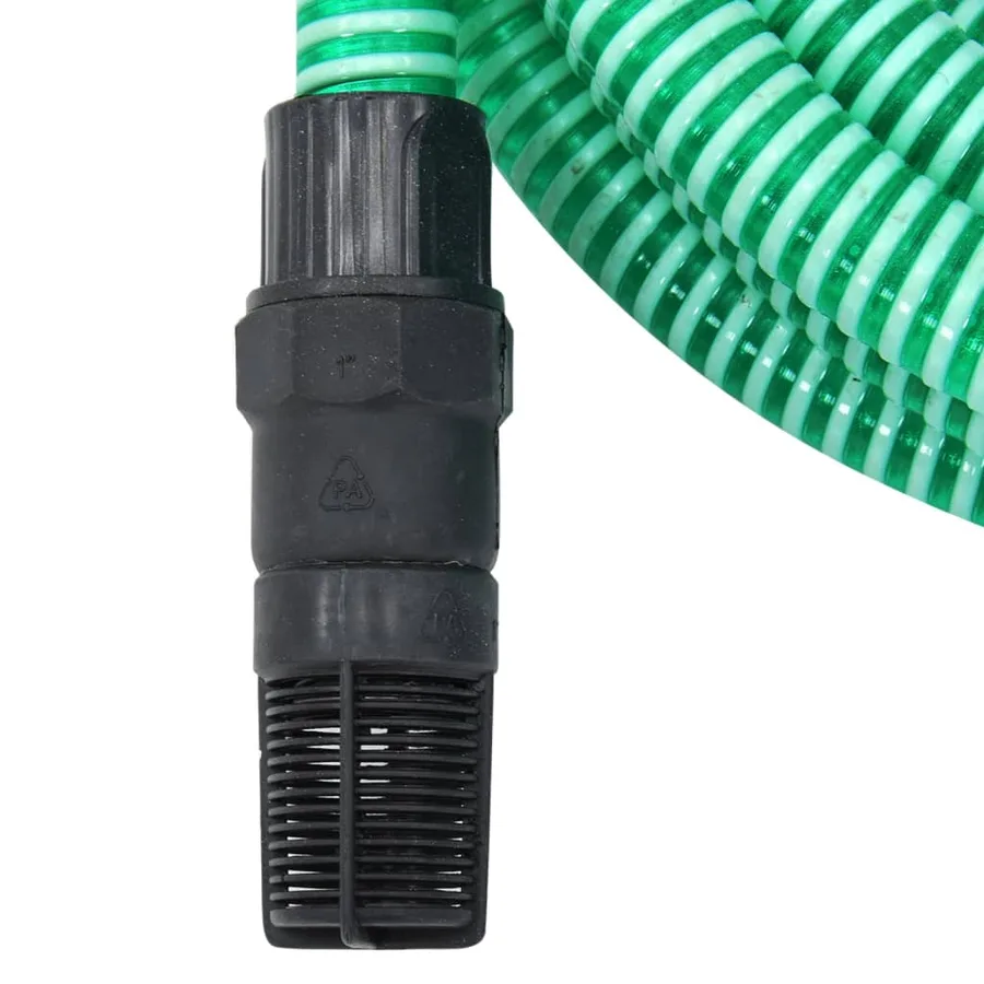Tuyau d'aspiration avec raccords en PVC vert 1" 7 m PVC - 3