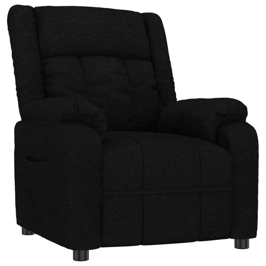 Fauteuil inclinable Noir Tissu - 2
