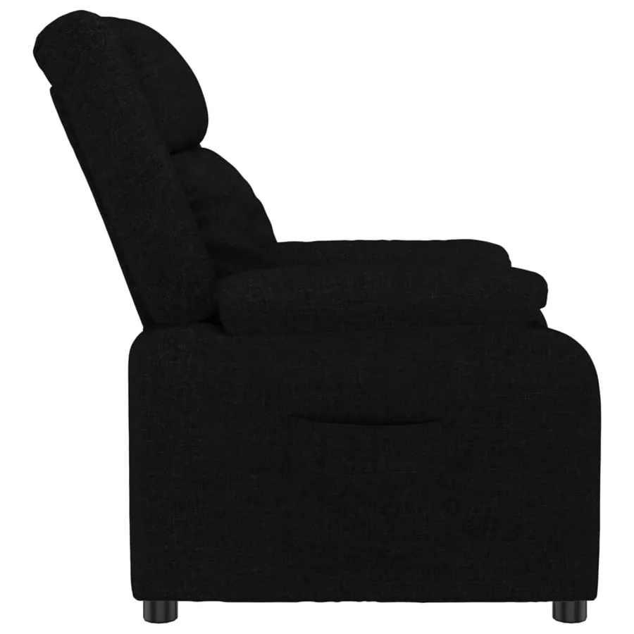 Fauteuil inclinable Noir Tissu - 4