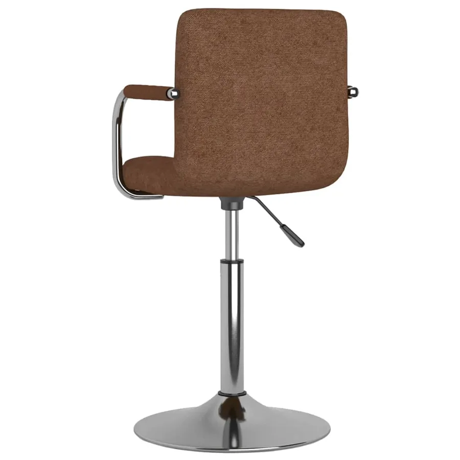 Chaise de salle à manger Marron Tissu - 4