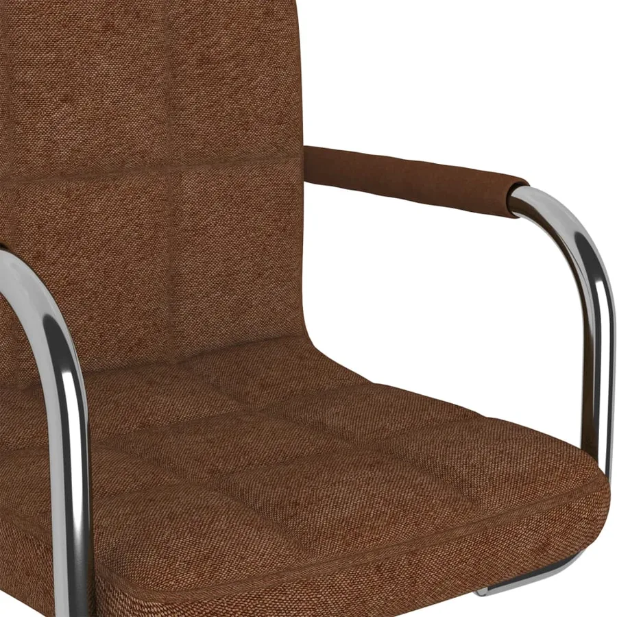 Chaise de salle à manger Marron Tissu - 6