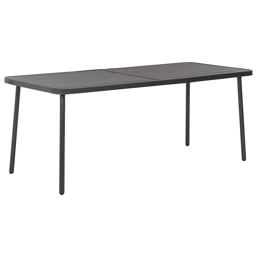 Ensemble à manger de jardin 7 pcs Acier Gris foncé - 3
