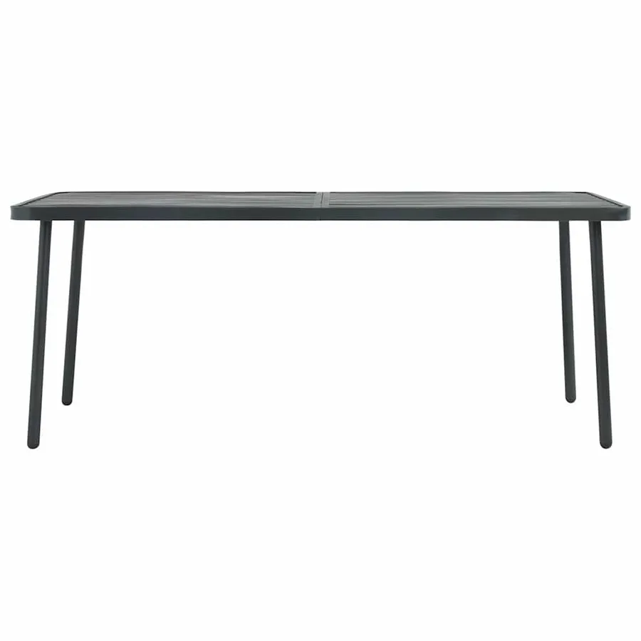 Ensemble à manger de jardin 7 pcs Acier Gris foncé - 4