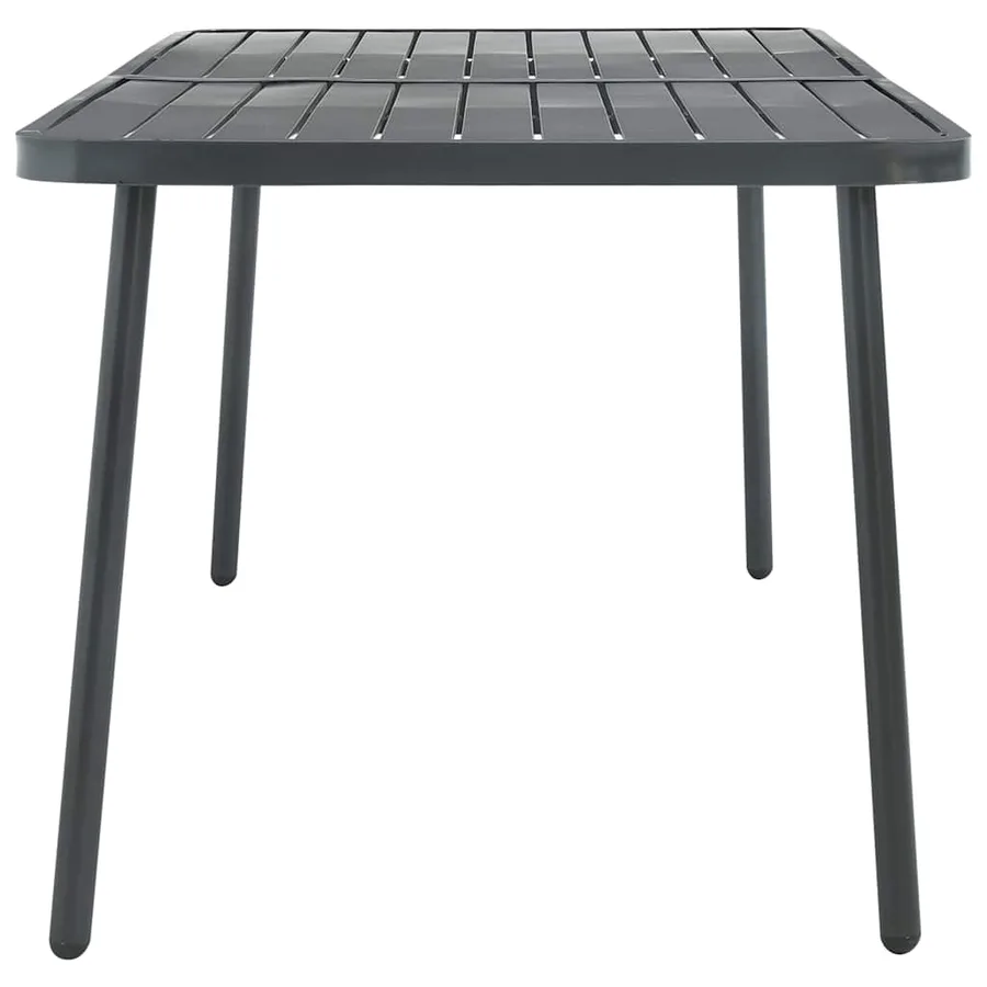Ensemble à manger de jardin 7 pcs Acier Gris foncé - 5