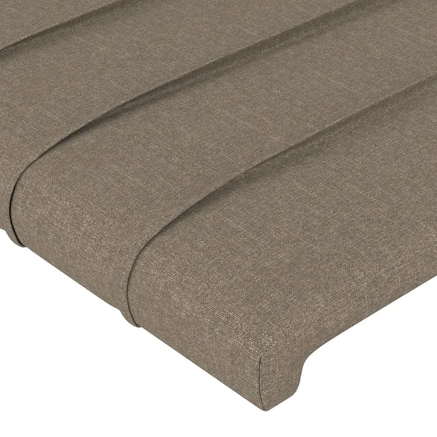 Cadre de lit sans matelas taupe 180x200 cm tissu - 10