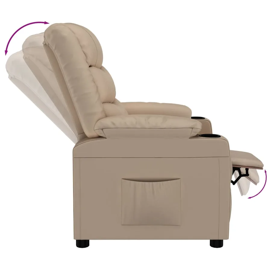 Fauteuil inclinable Cappuccino Similicuir - 6