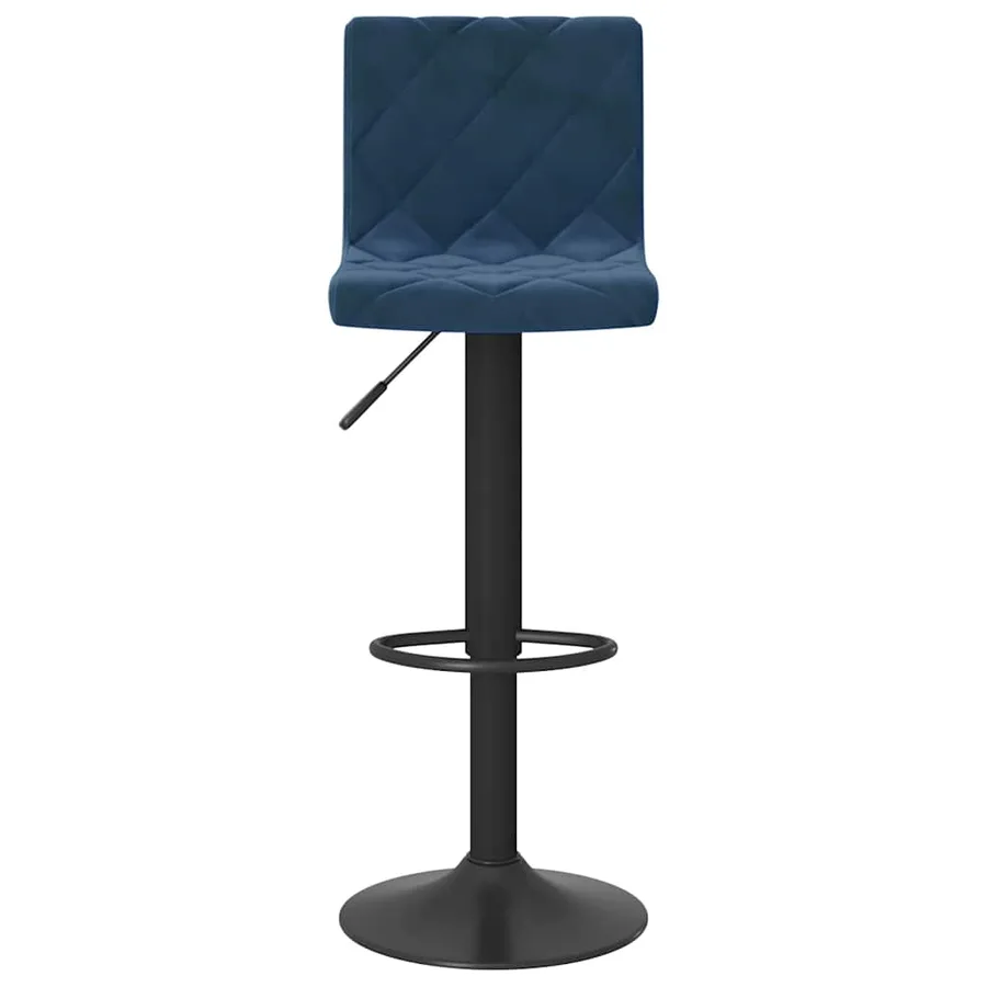 Tabourets de bar lot de 2 bleu velours - 4