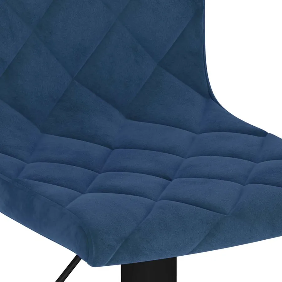 Tabourets de bar lot de 2 bleu velours - 8