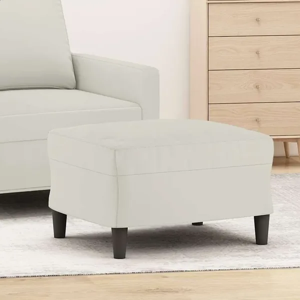 Repose-pied Crème 60x50x41 cm Velours