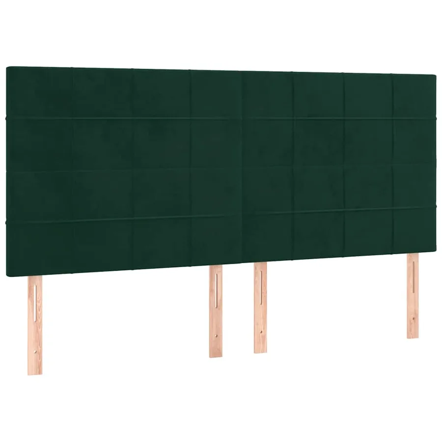 Sommier à lattes de lit et matelas Vert foncé 200x200cm Velours - 6