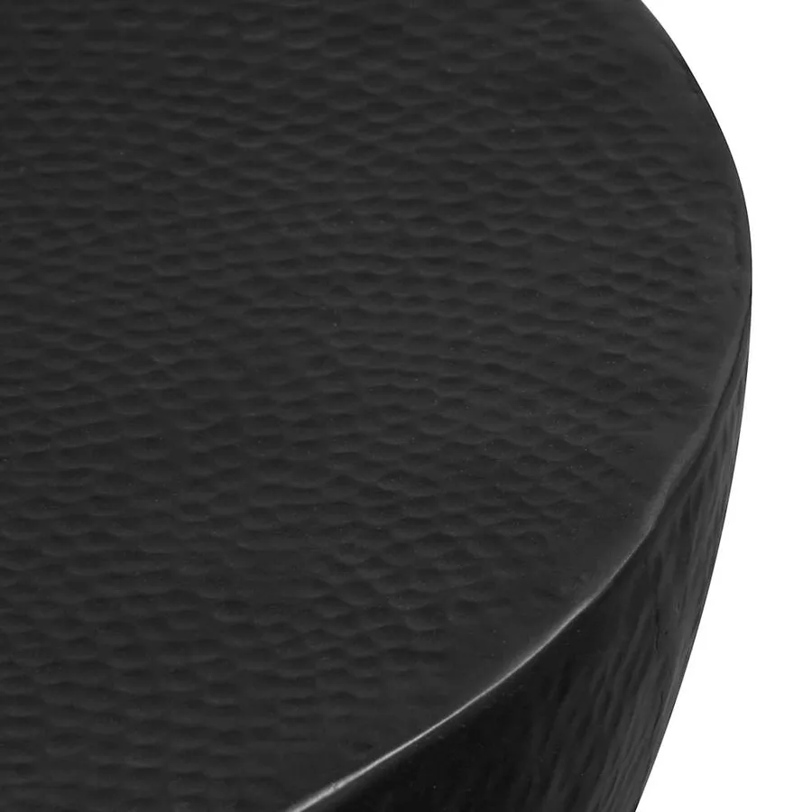 Table basse Aluminium martelé 70x30 cm Noir - 5